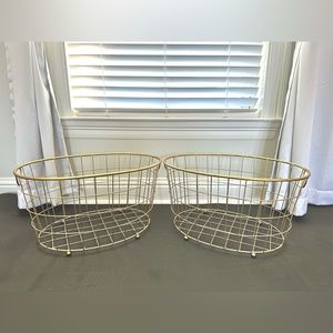 Gold Oval Wire Baskets